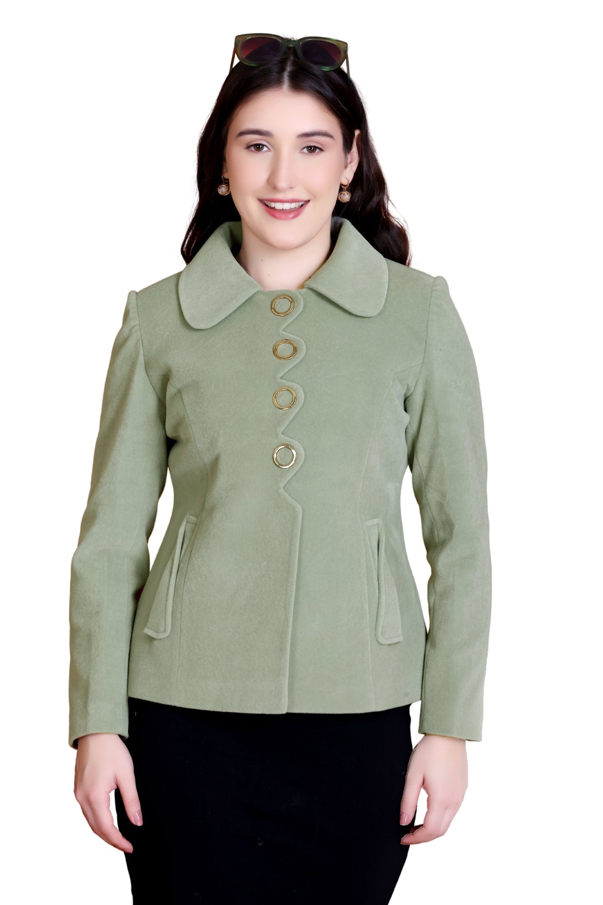 MR.JAWAN Women's Short Pista Coat front view