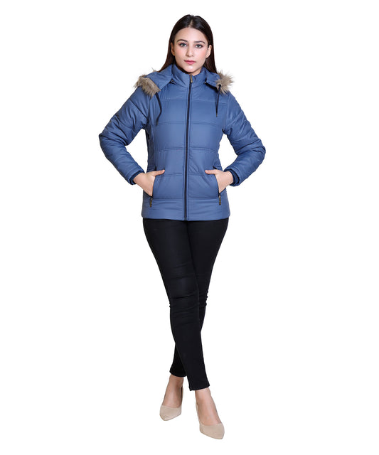 MR.JAWAN Women's Light Navy Jacket front view