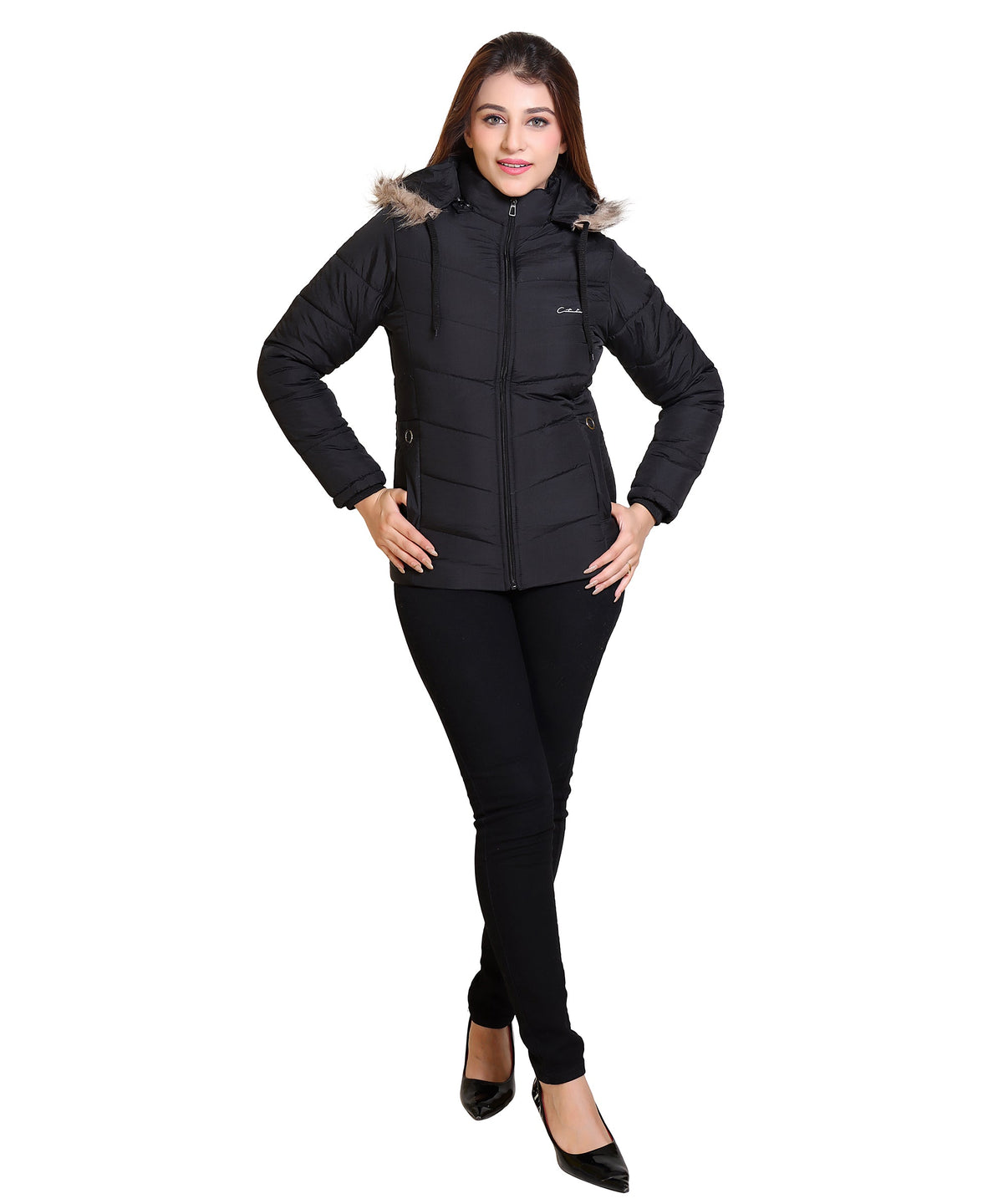 MR.JAWAN Women's Black Jacket front view