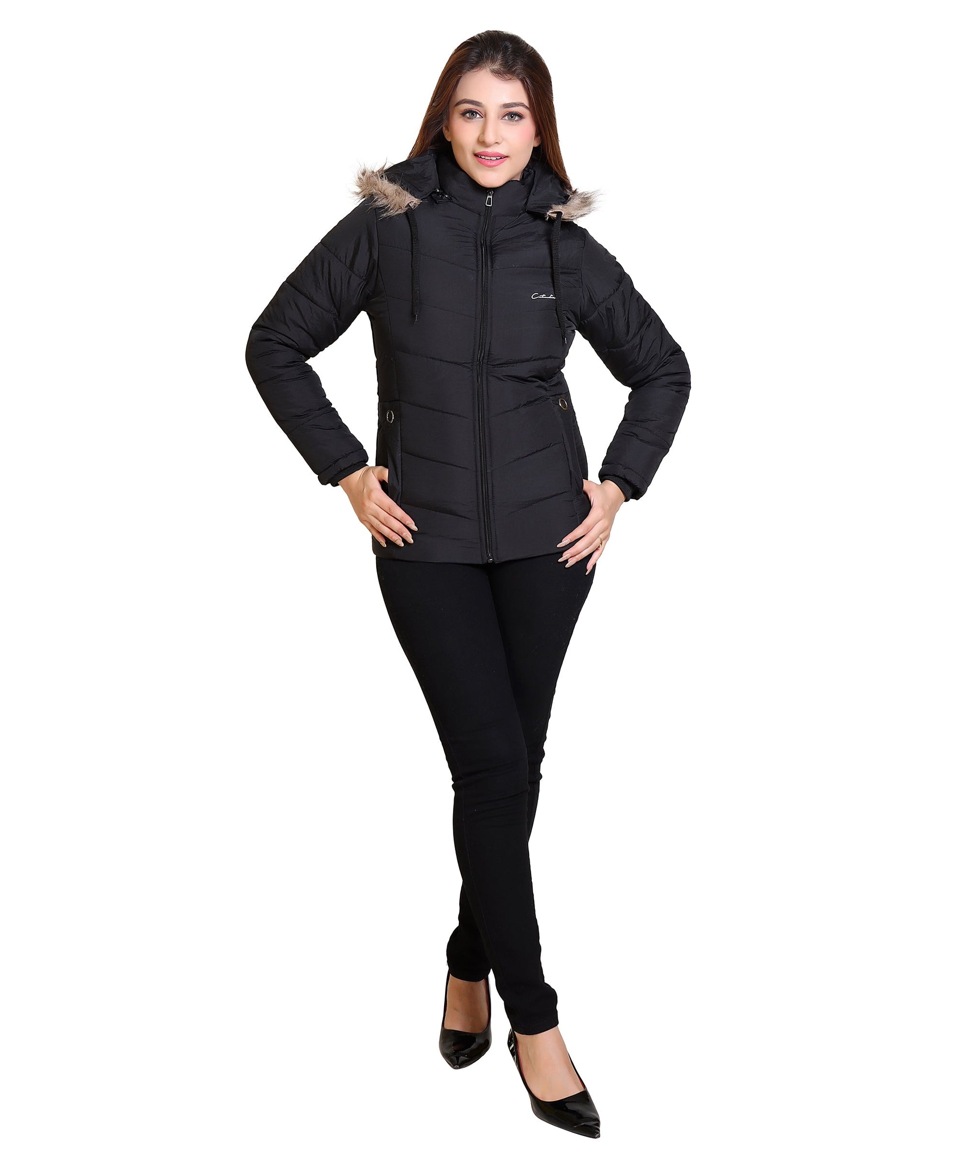 MR.JAWAN Women's Black Jacket front view