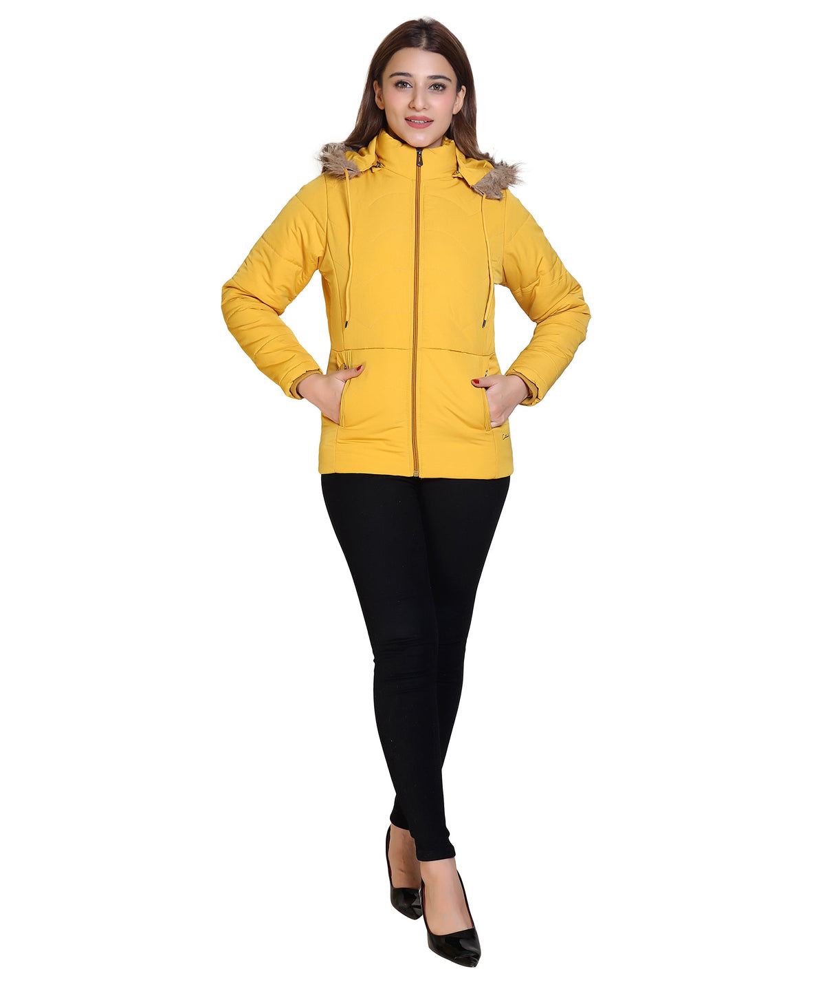 MR.JAWAN Women's Yellow Jacket front view