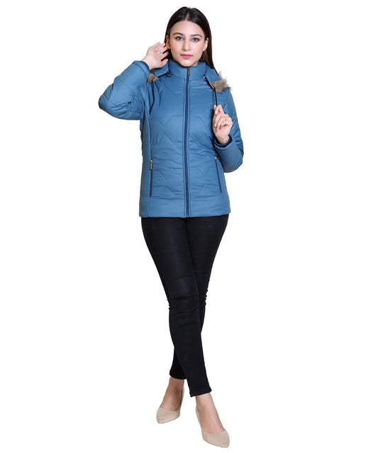 MR.JAWAN Women's Air Force Blue Jacket front view
